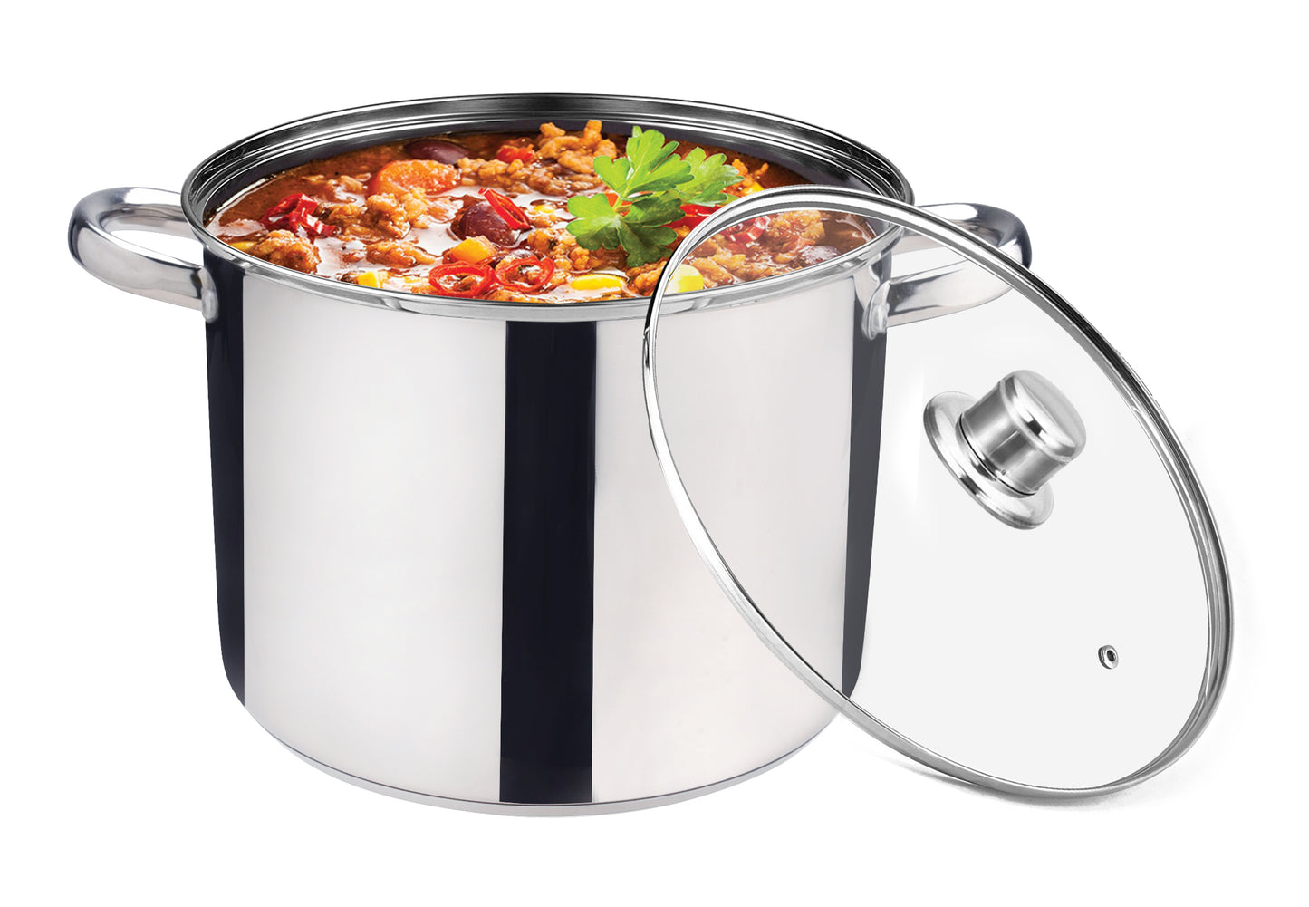 Bc Dutch Oven, with Glass Lid, Stainless Steel, 5 Quart