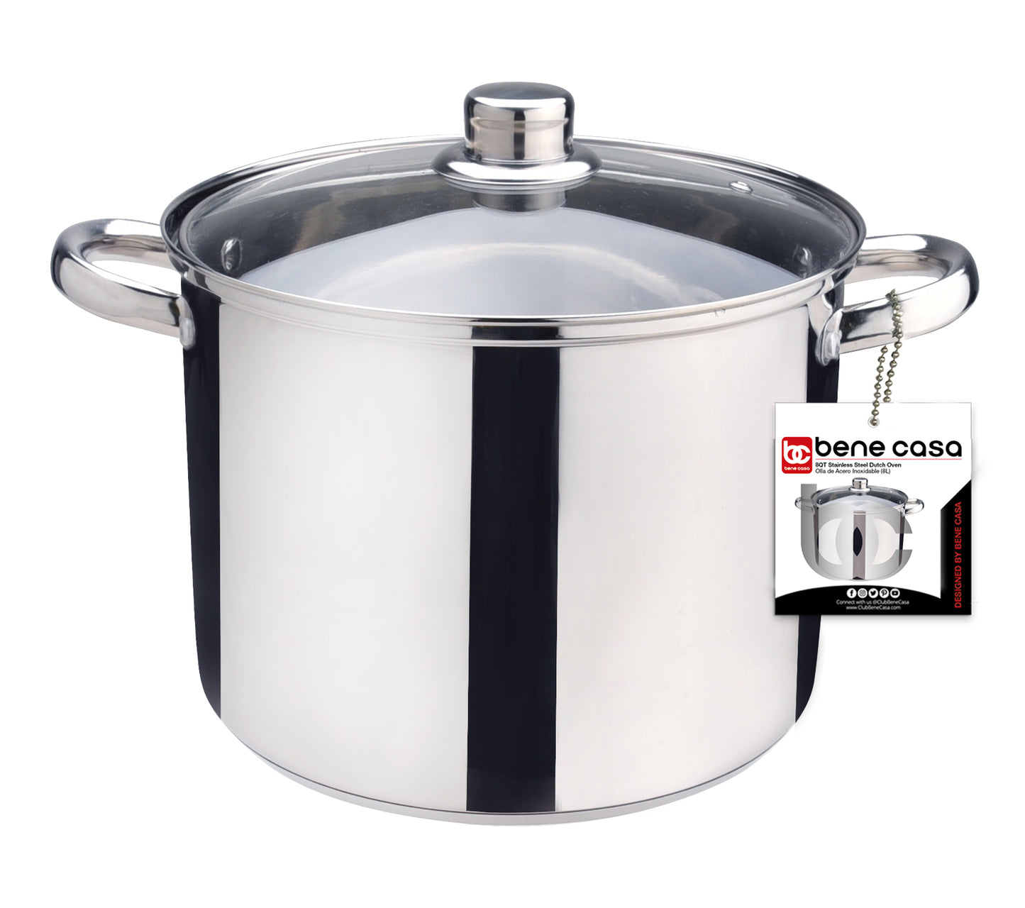 Non Stick Aluminum Cooking Sauce Pot With Vented Glass Lid 5 Quart, Black 