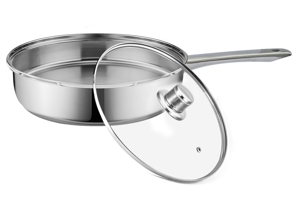 10-Inch Stainless Steel Deep Frying Pan