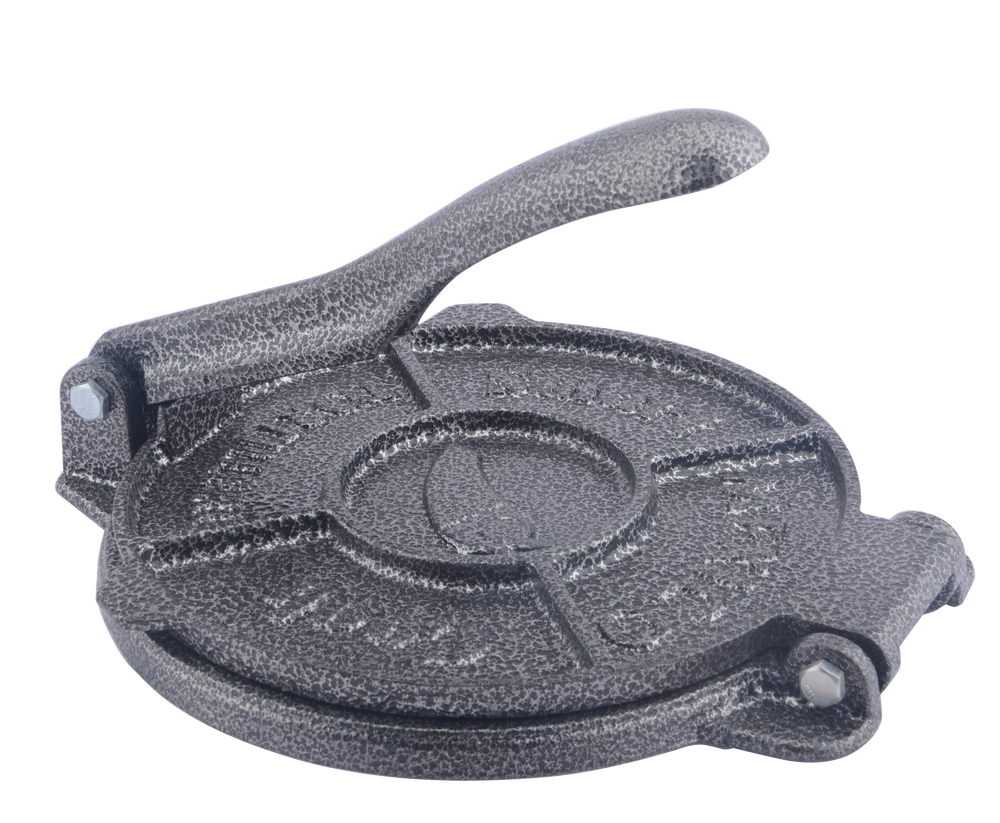 Bene Casa cast iron Tortilla press, 7.36-inch diameter, powder coated, authentic tortilla press, balanced weight press,