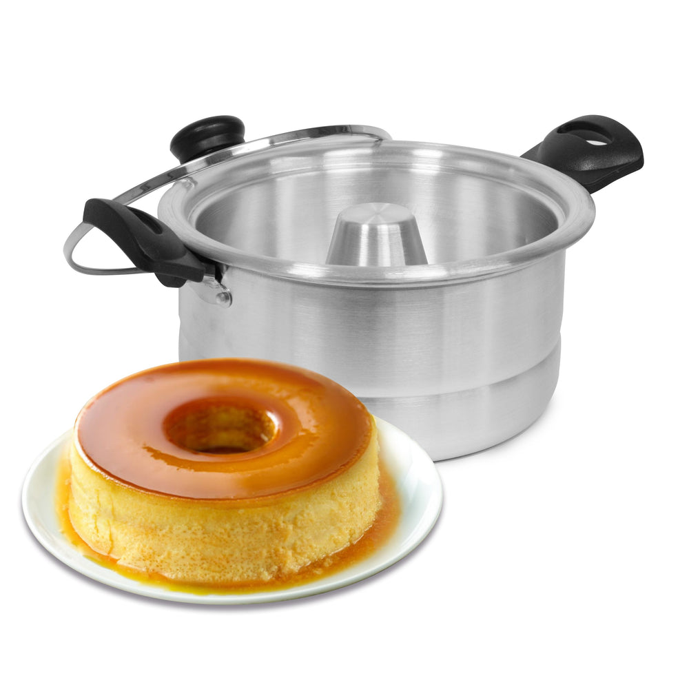 Bene Casa 1.6-Liter Aluminum Double Boiler (Baño de María) w/ Glass Lid and Flanera