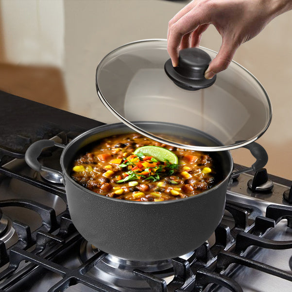 
                  
                    Bene Casa 3.06-Quart, non-stick speckled Dutch Oven w/ tempered glass lid
                  
                