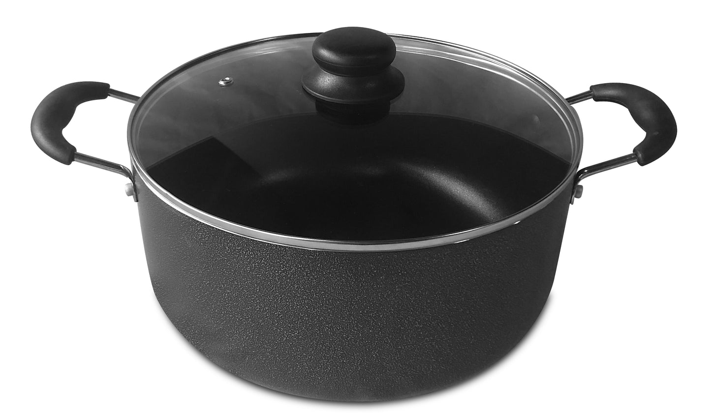 
                  
                    Bene Casa non-stick speckled Dutch Oven, 3.06-Quart capacity Dutch Oven with tempered glass lid,  easy clean Dutch Oven
                  
                
