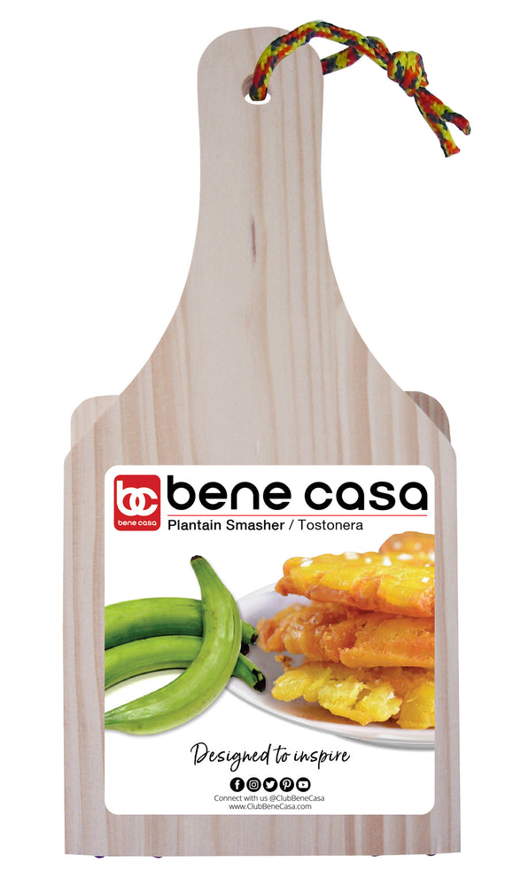 
                  
                    Bene Casa large wooden tostonera, plantain smasher, dough flattener
                  
                