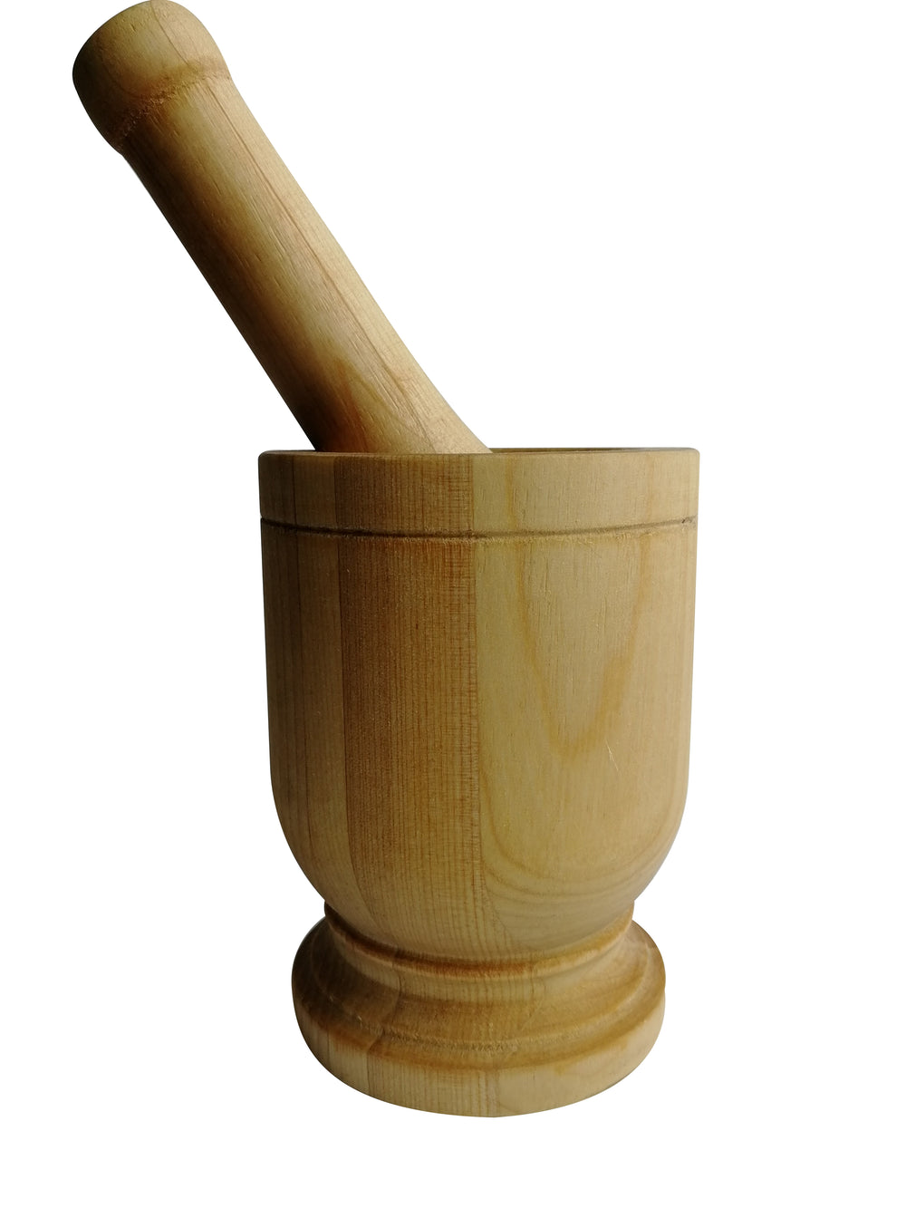 Bene Casa wooden mortar and pestle, 5.2-inches high, easy to use guacamole maker