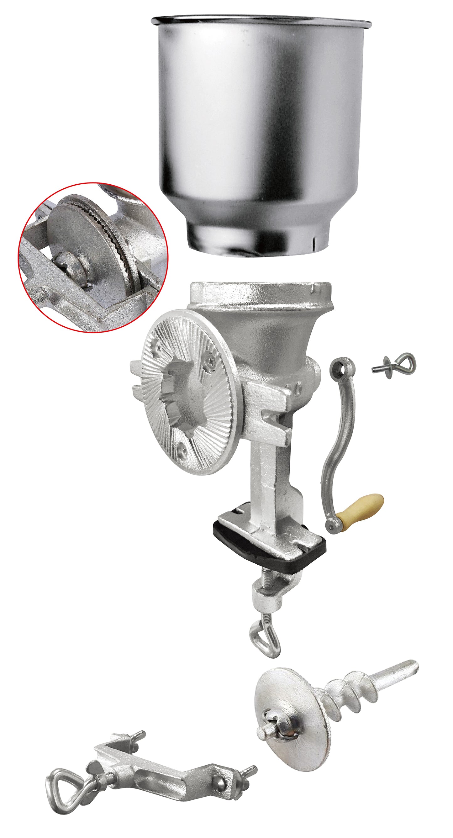 Hand Crank Grain Mill Table Clamp Manual Corn Grain Grinder Cast