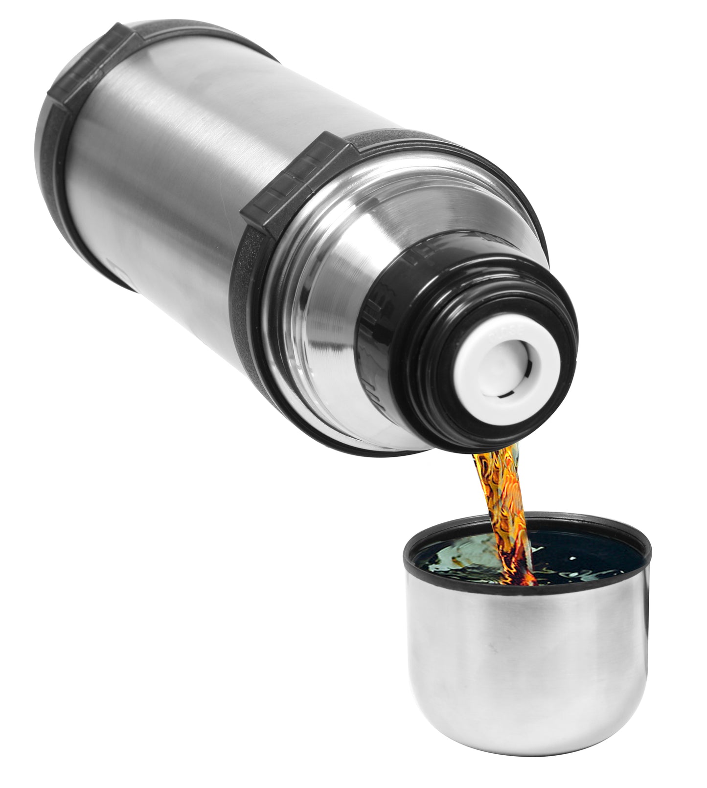 
                  
                    Bene Casa 34oz stainless-steel thermo with handle, carry strap and serving cup, unbreakable, cool touch thermo, hot or cold thermo
                  
                