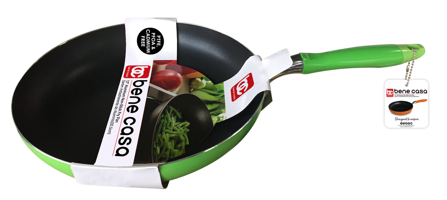 Bene Casa 12 Nonstick Frying Pan ,Green