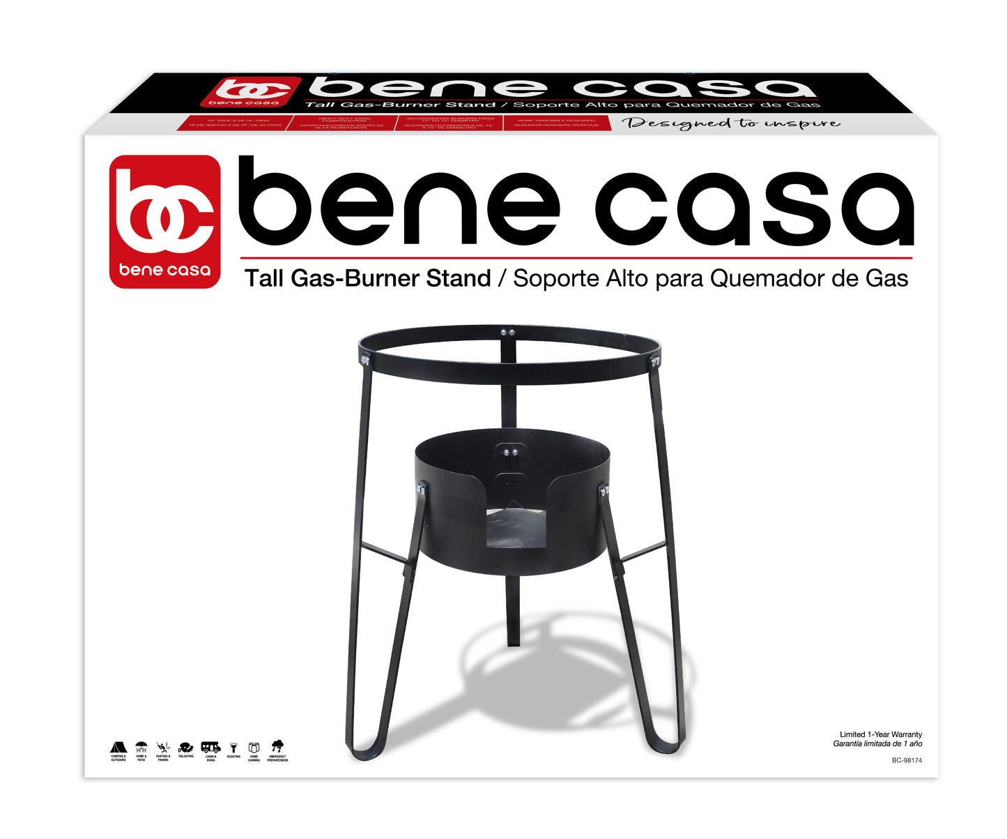 
                  
                    Bene Casa heavy-duty high burner stand, outdoor burner stand, burner stand, 12-inch to 15-inch burner stand
                  
                