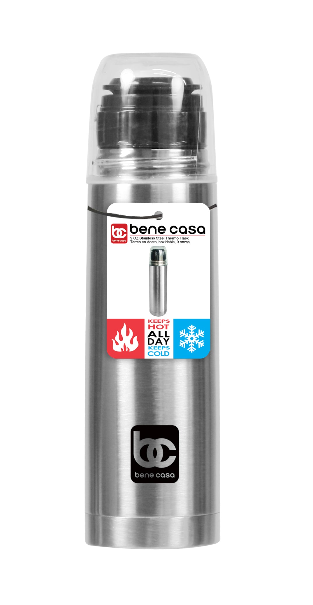 
                  
                    Bene Casa 0.25-liter stainless-steel thermo flask, unbreakable thermo, vacuum flask, cool touch thermo, thermo flask with cup
                  
                