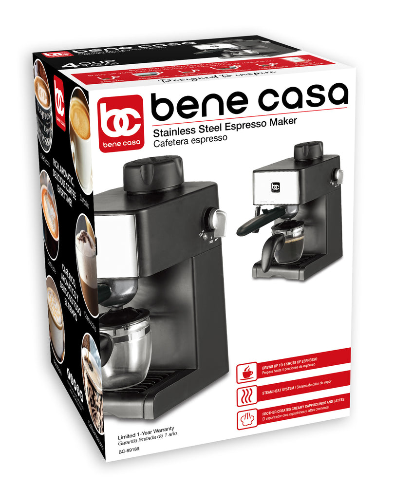 Bene Casa BC-99189 Espresso Maker 4-Cup