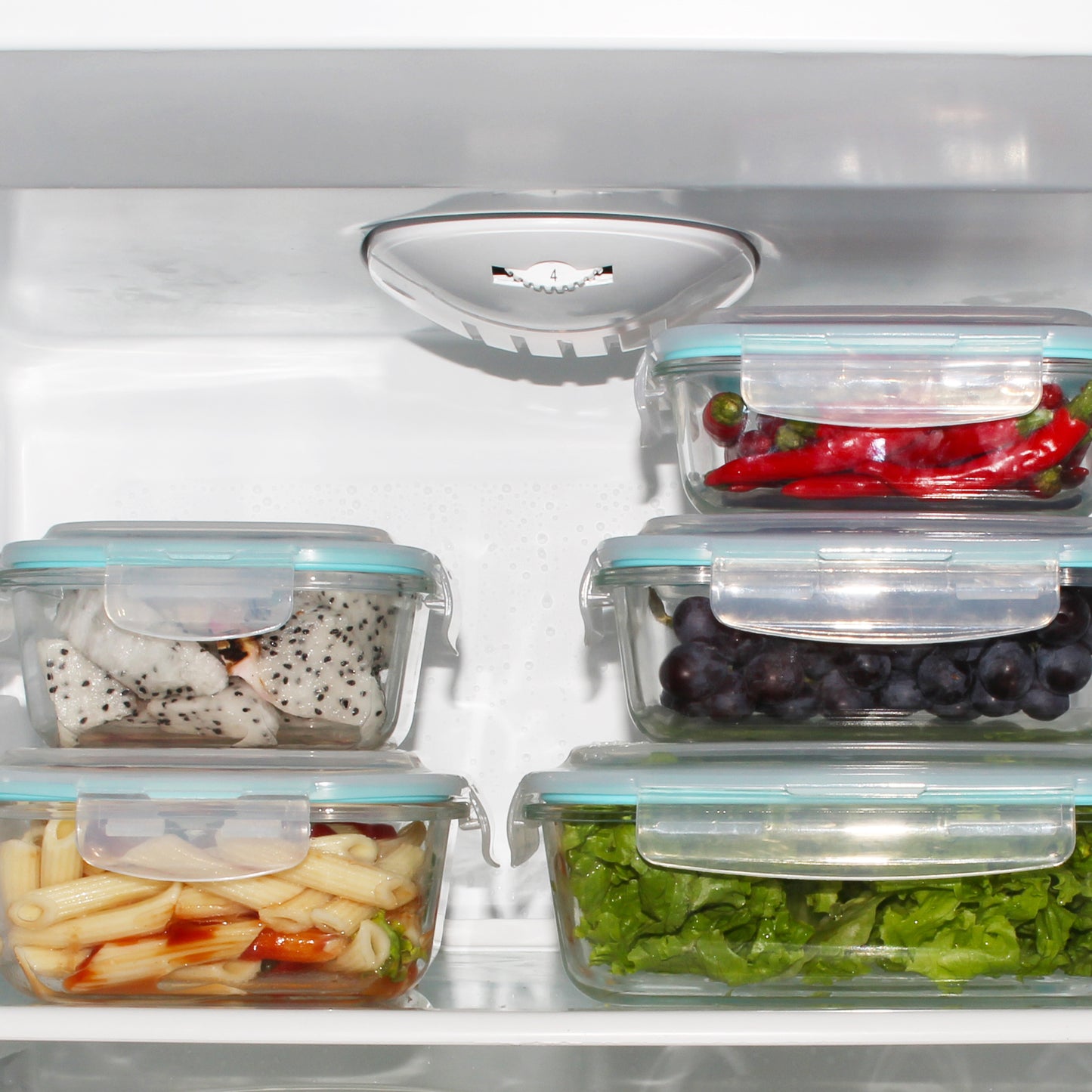 Microwavable Divided Food Storage Containers With Airtight Lock Lid