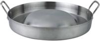 Bene Casa stainless-steel 22.4-inch Comal pan, belly-up for gas burner use, rust free Comal pan, double riveted handle Comal pan