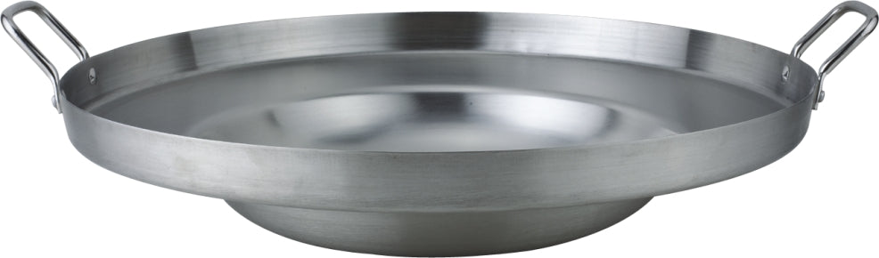 
                  
                    Bene Casa stainless-steel 22.4-inch Comal pan, belly-up for gas burner use, rust free Comal pan, double riveted handle Comal pan
                  
                