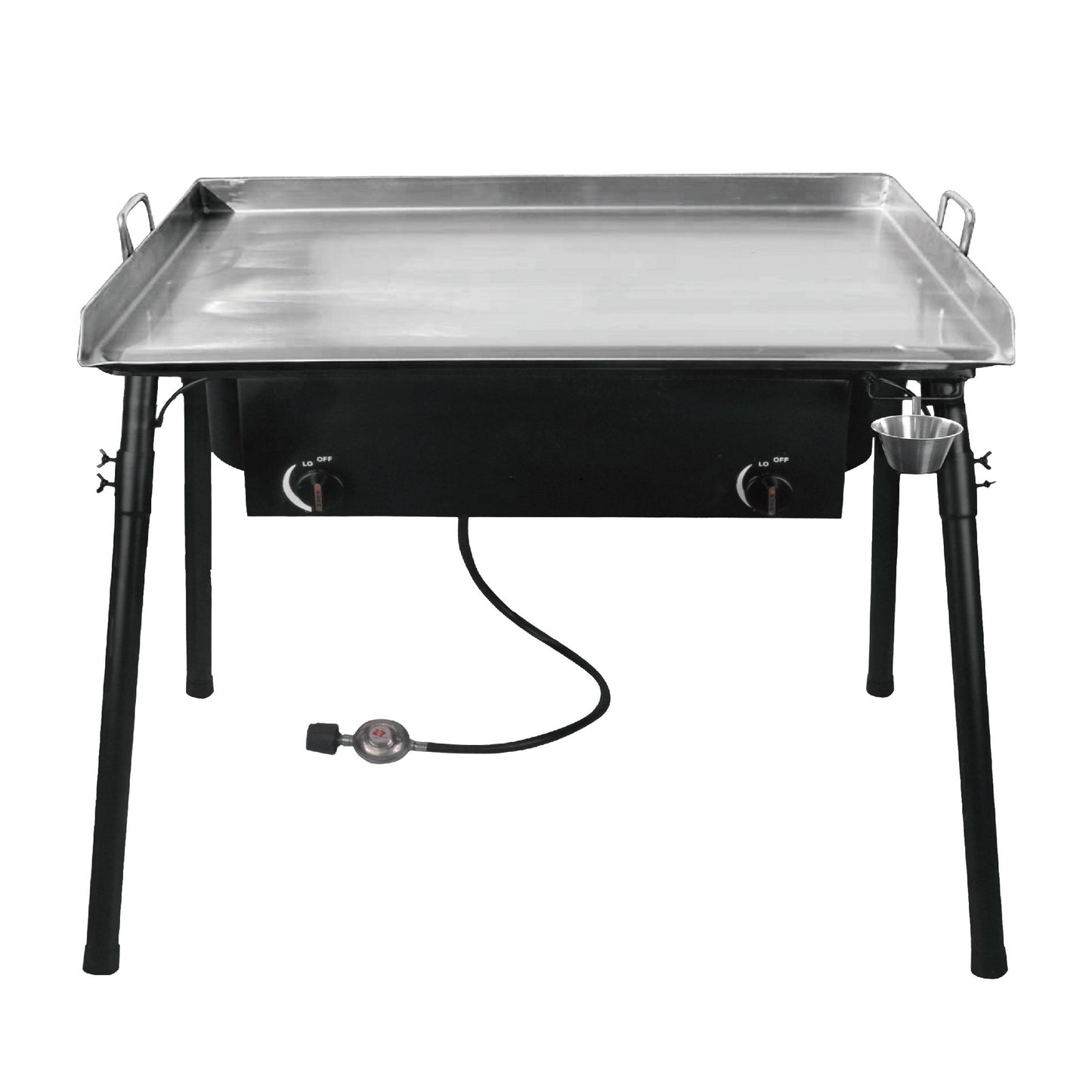 Bene Casa cast iron double burner w griddle 55000 BTU stainless ste