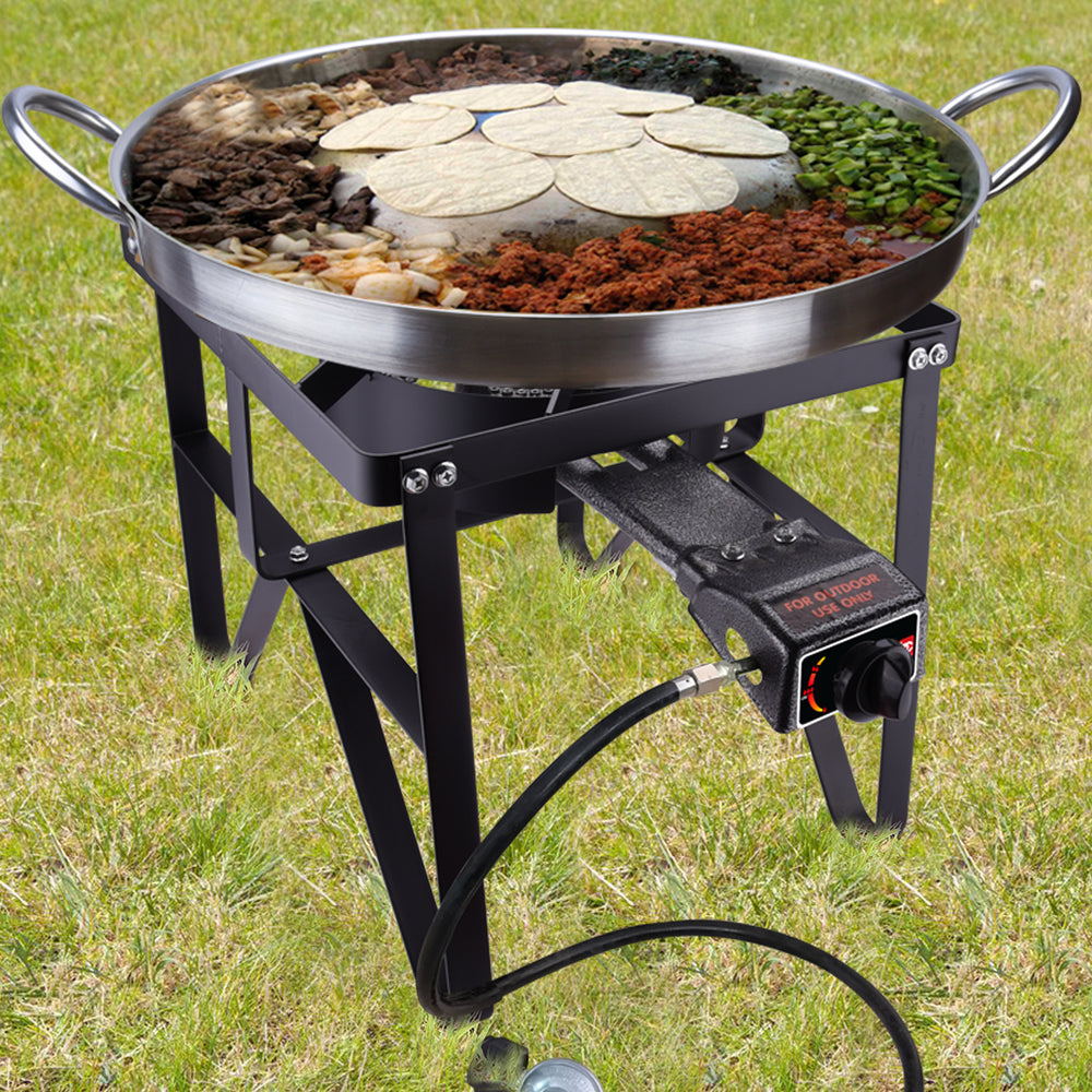 
                  
                    Bene Casa Single Square Burner w/ Stand; 30,000 BTU Portable Outdoor Stove
                  
                