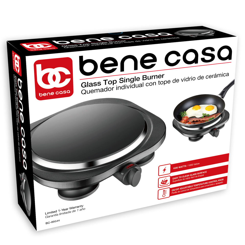 
                  
                    Bene Casa glass top single electric burner, ceramic, 1000-watt burner
                  
                