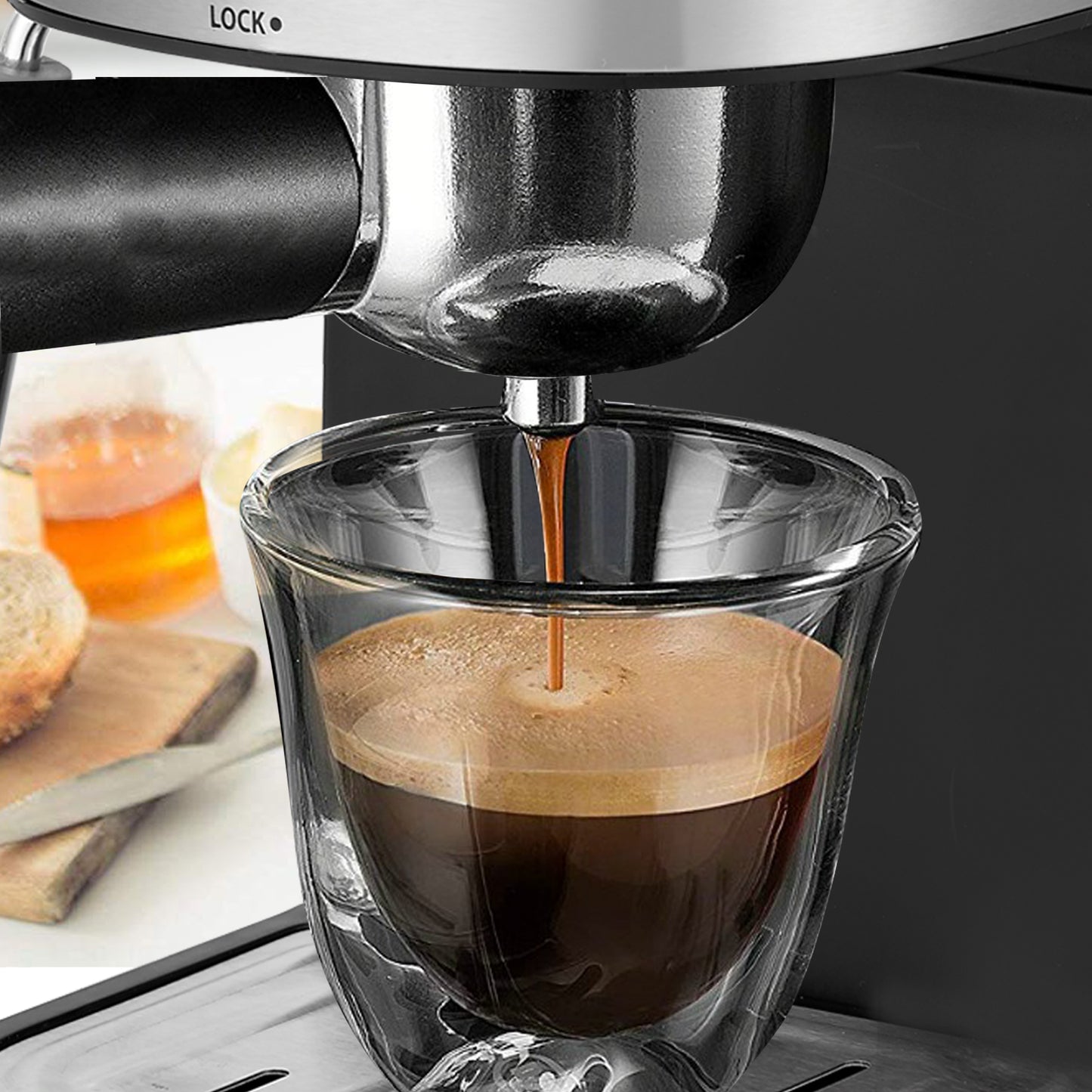 Bene Casa 4-cup stainless-steel espresso maker with steam frother function, cappuccino  maker, - 4-Cup Steam Espresso - On Sale - Bed Bath & Beyond - 33030923