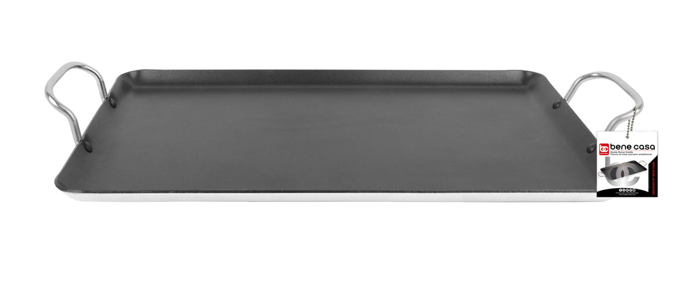 Bene Casa Non-Stick Aluminum Griddle with Handles, 19x11.5