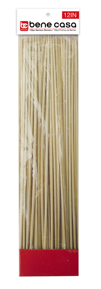 
                  
                    Bene Casa 100-pc Bamboo Skewer Pack, 12" Bamboo Skewers, 100% Natural Bamboo
                  
                