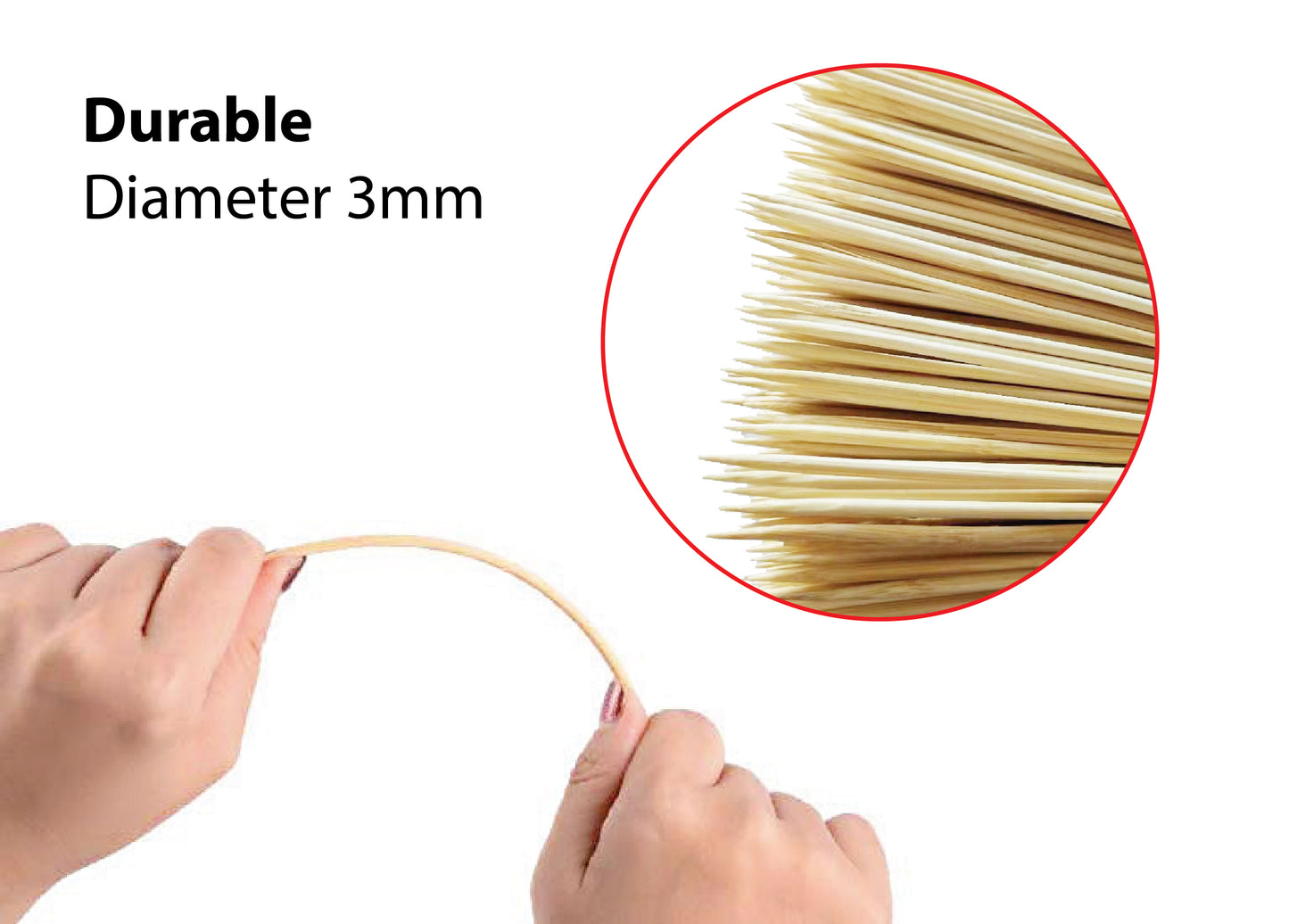 
                  
                    Bene Casa 100-pc Bamboo Skewer Pack, 12" Bamboo Skewers, 100% Natural Bamboo
                  
                